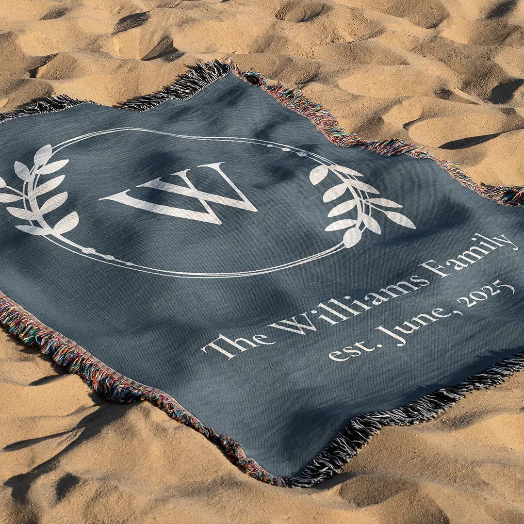 Custom Name Blanket For Families - Always Together - Navy