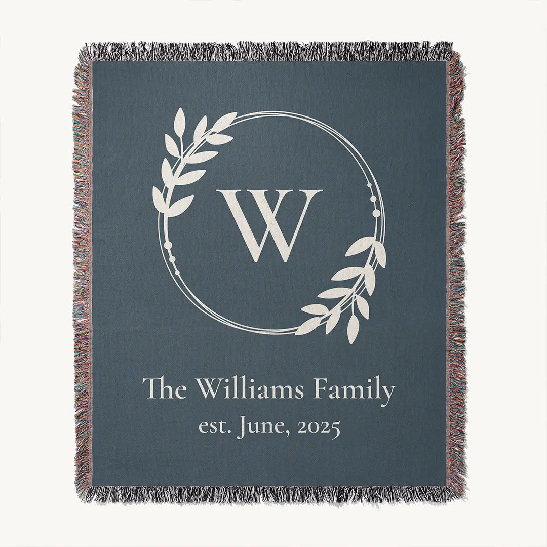 Custom Name Blanket For Families - Always Together - Navy