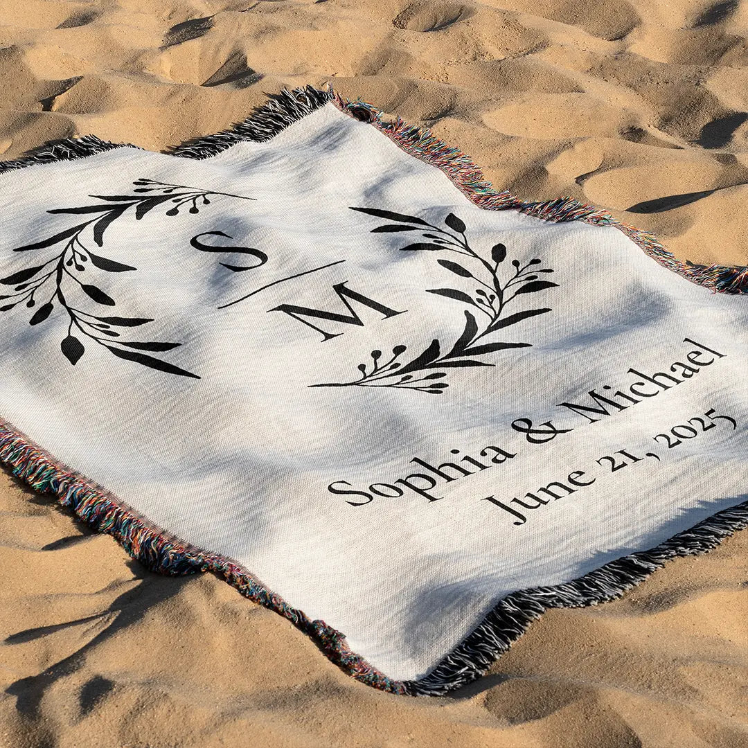 Custom Name Blanket For Couples - Timeless Love - White