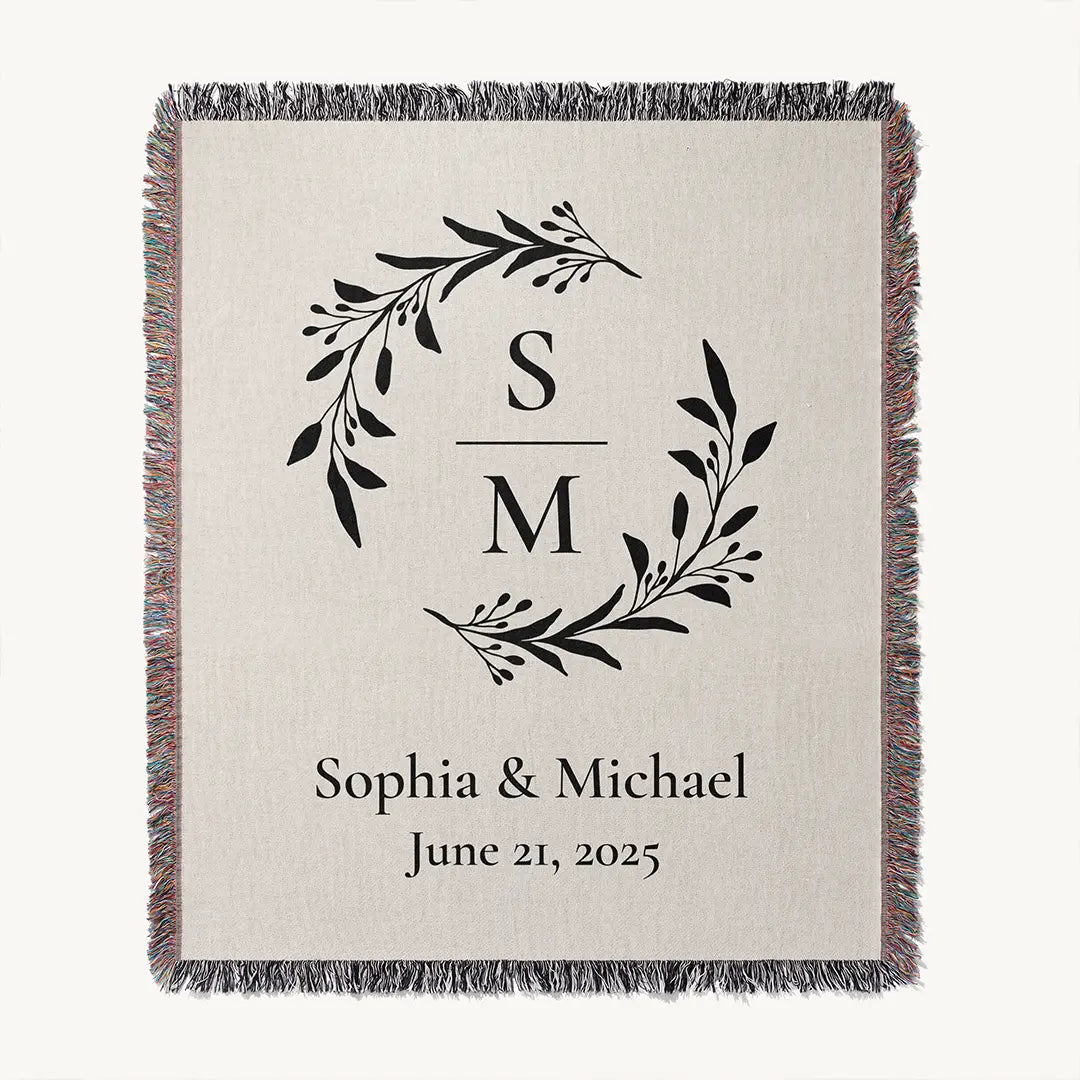 Custom Name Blanket For Couples - Timeless Love - White