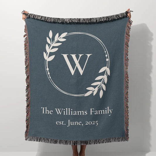 Custom Name Blanket For Families - Always Together - Navy