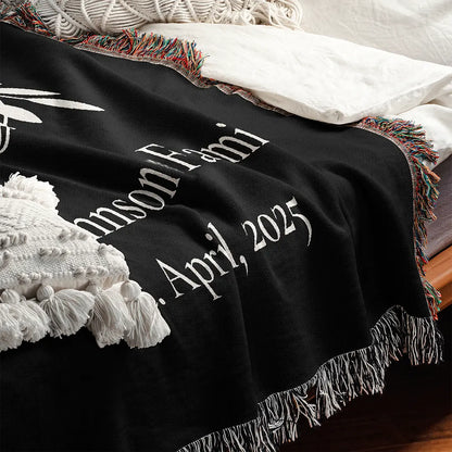 Custom Name Blanket For Families - Always Together - Black