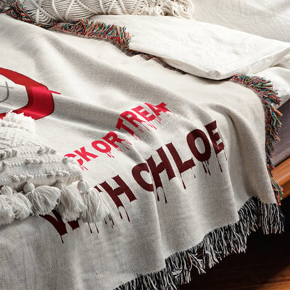 Custom Halloween Name Blanket - Clown Horror