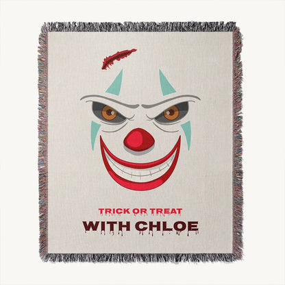 Custom Halloween Name Blanket - Clown Horror