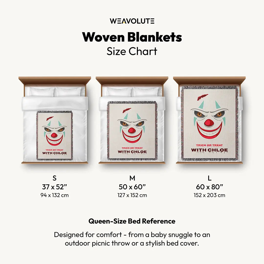 Custom Halloween Name Blanket - Clown Horror
