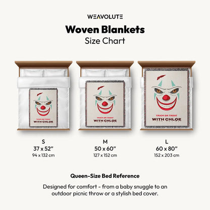 Custom Halloween Name Blanket - Clown Horror