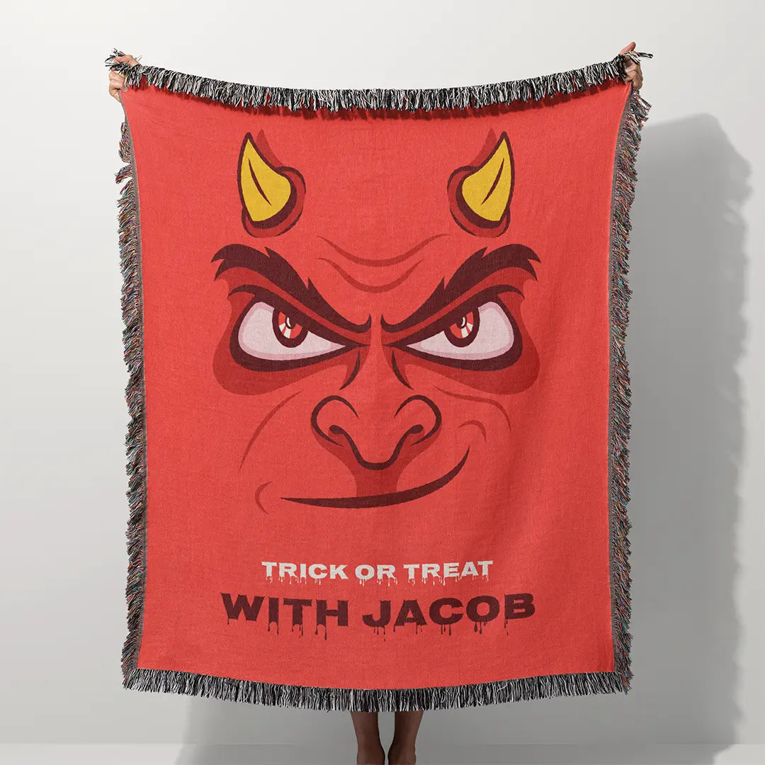 Custom Halloween Name Blanket - Devil Blaze