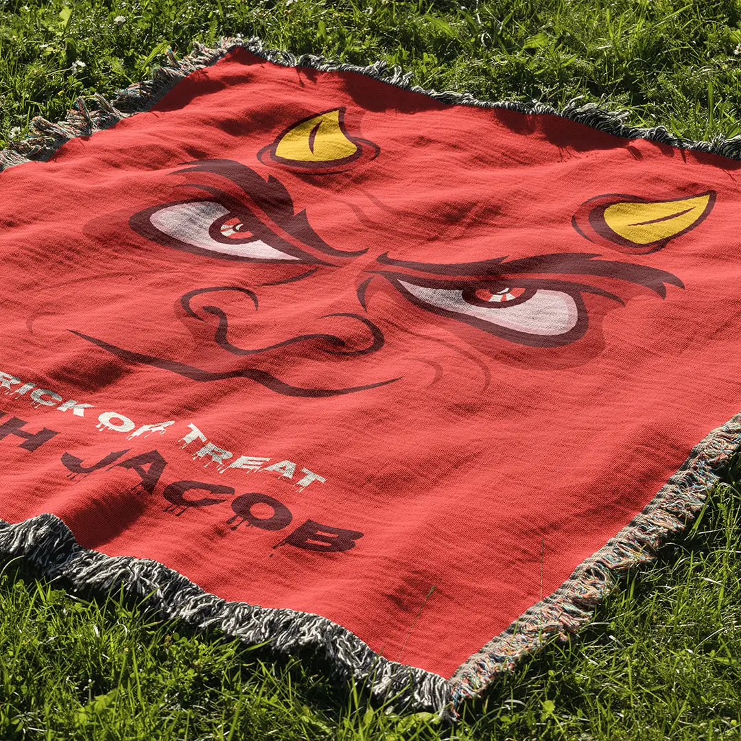 Custom Halloween Name Blanket - Devil Blaze