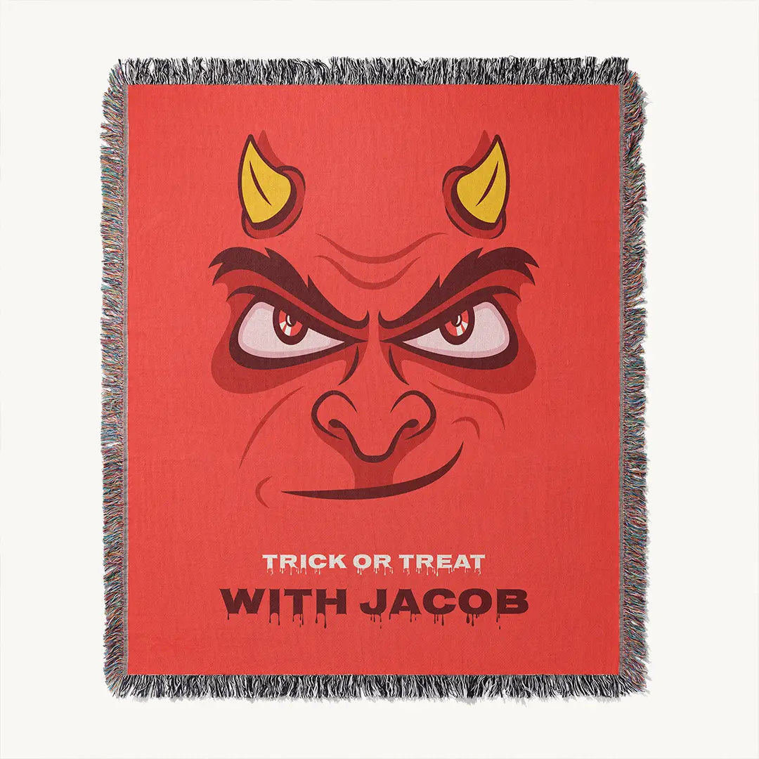 Custom Halloween Name Blanket - Devil Blaze