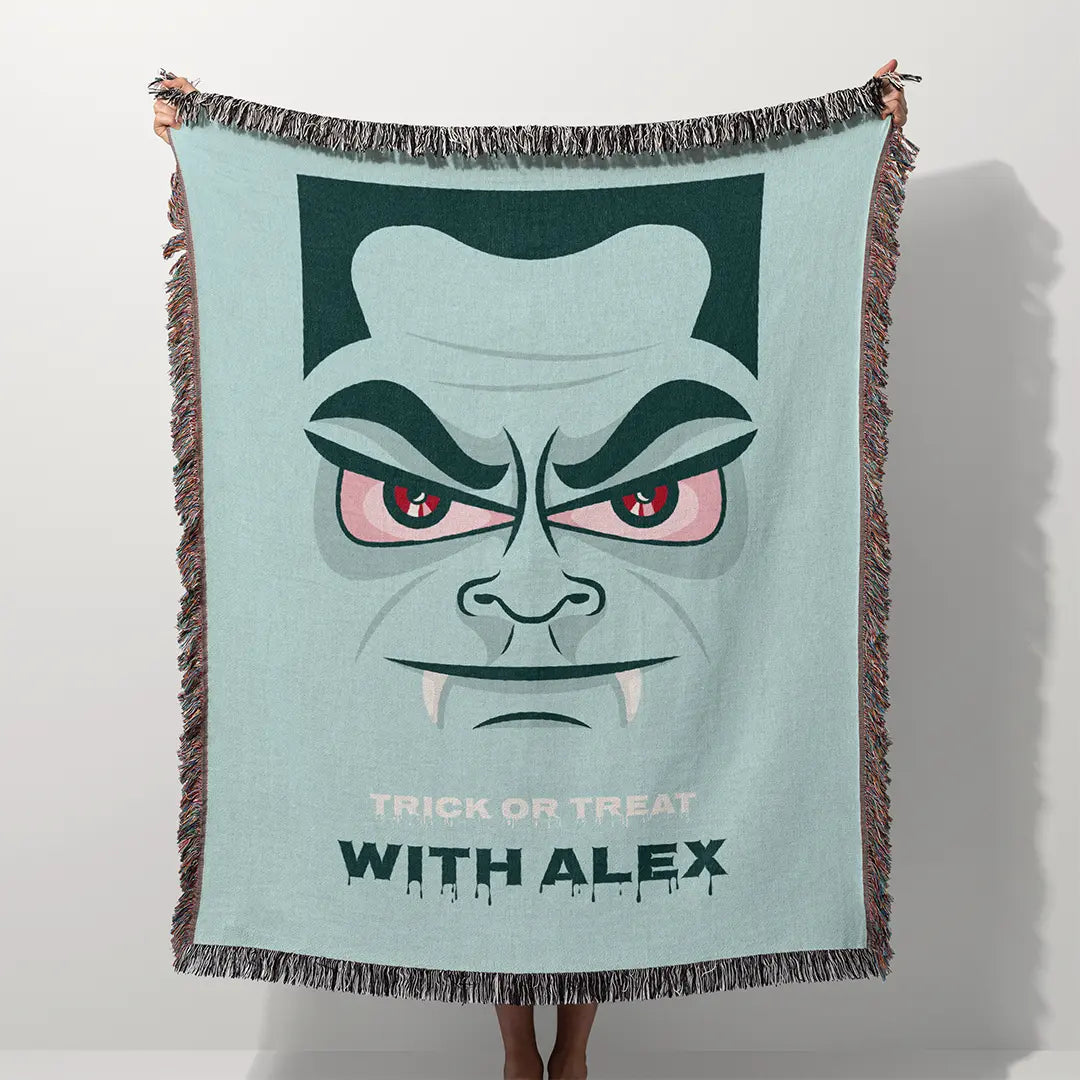 Custom Halloween Name Blanket - Dracula Bite