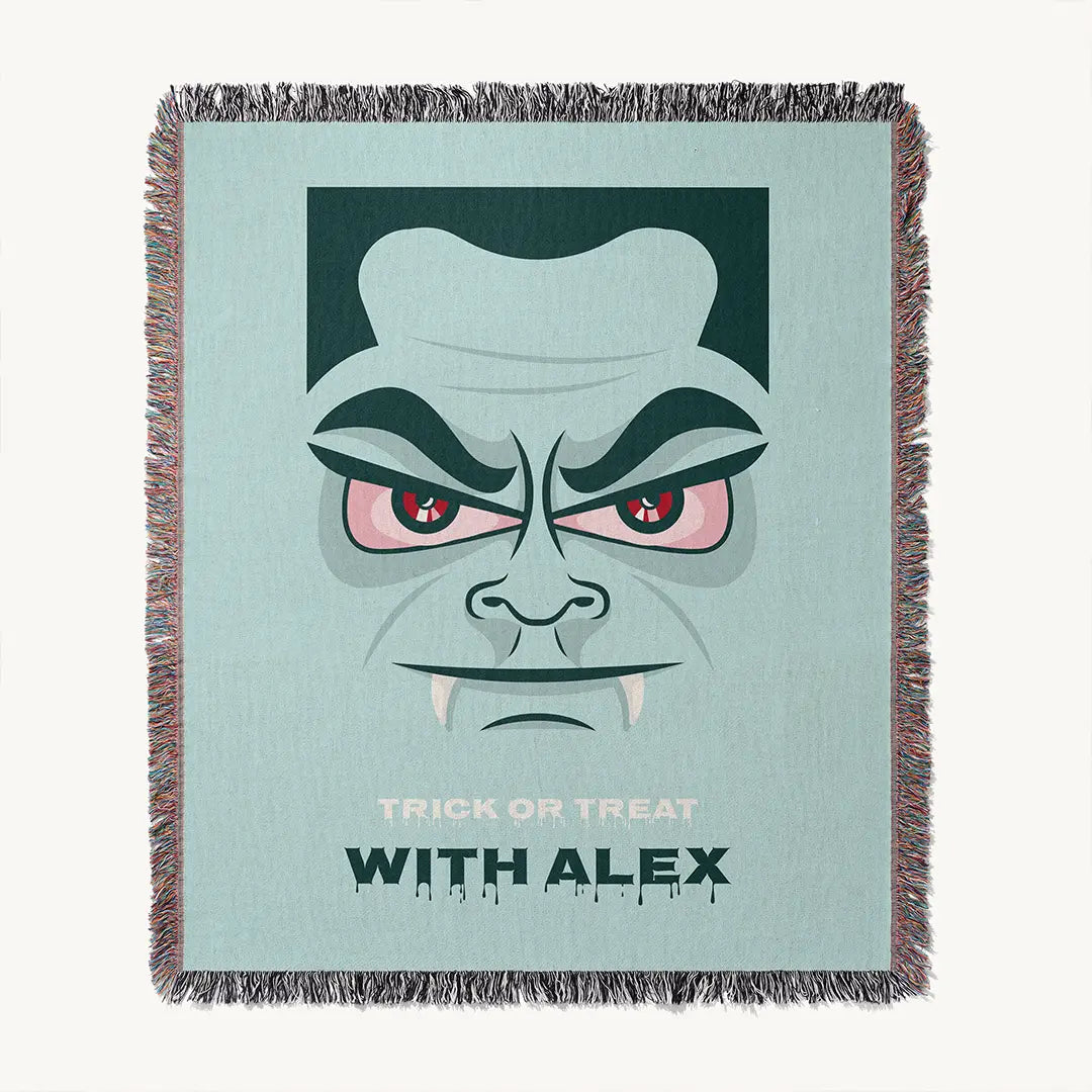 Custom Halloween Name Blanket - Dracula Bite