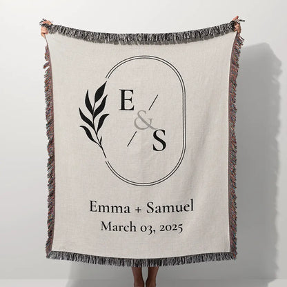 Custom Name Blanket For Couples - Forever Yours - White