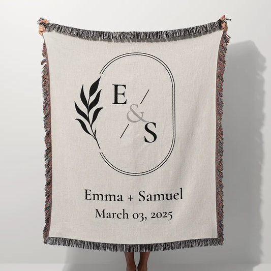Custom Name Blanket For Couples - Forever Yours - White