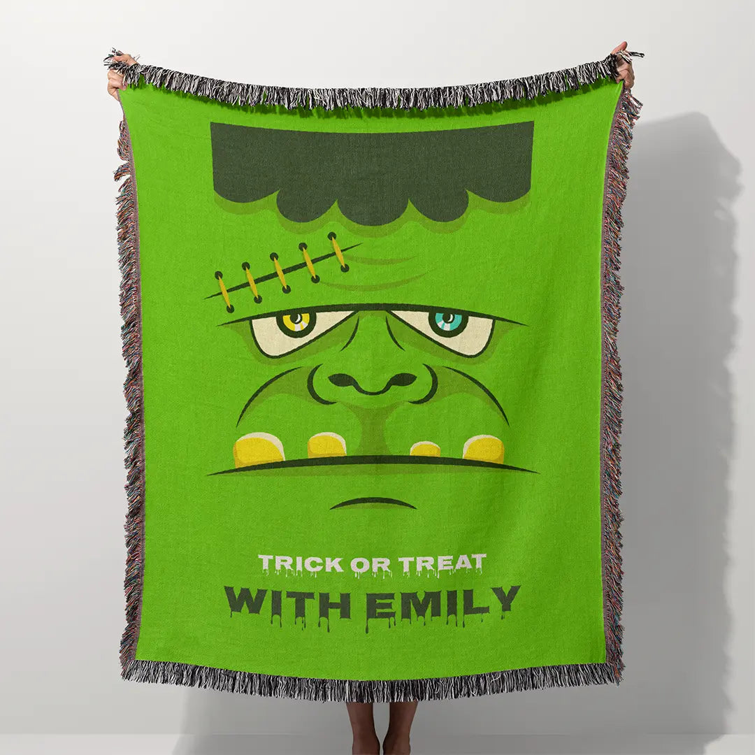 Custom Halloween Name Blanket - Frankenstein Curse