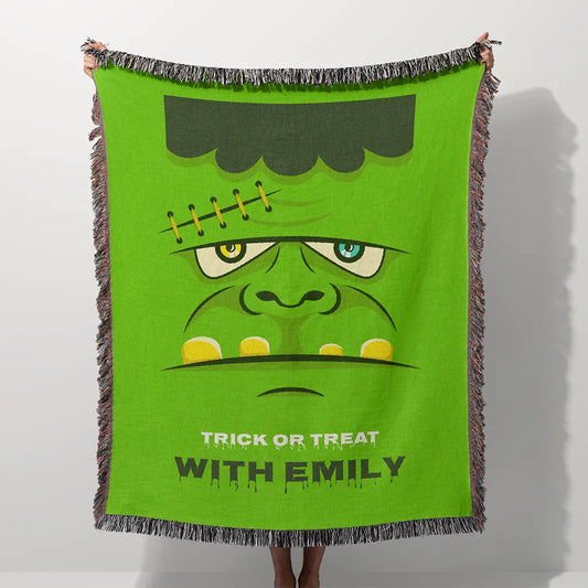Custom Halloween Name Blanket - Frankenstein Curse