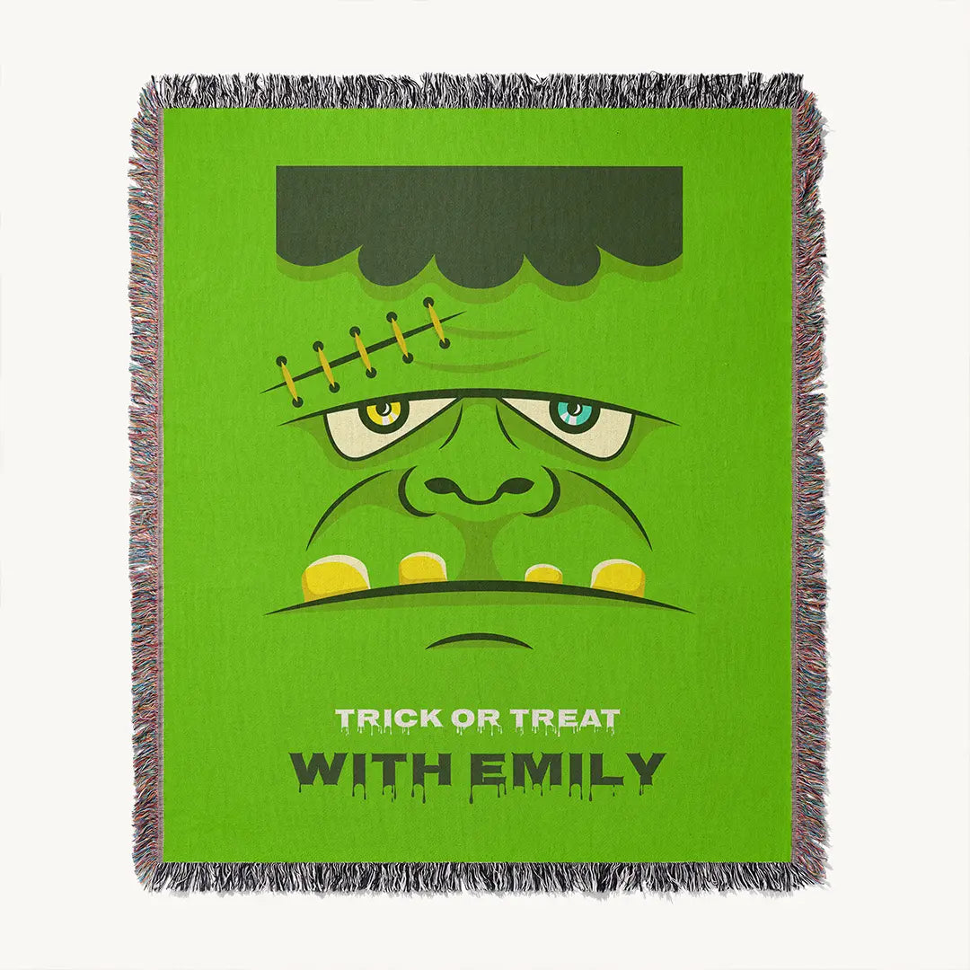 Custom Halloween Name Blanket - Frankenstein Curse