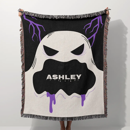 Custom Halloween Name Blanket - Ghost Glow