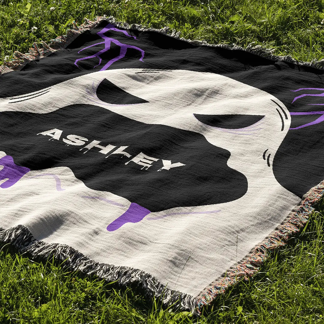 Custom Halloween Name Blanket - Ghost Glow