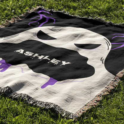 Custom Halloween Name Blanket - Ghost Glow
