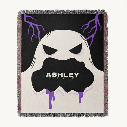 Custom Halloween Name Blanket - Ghost Glow