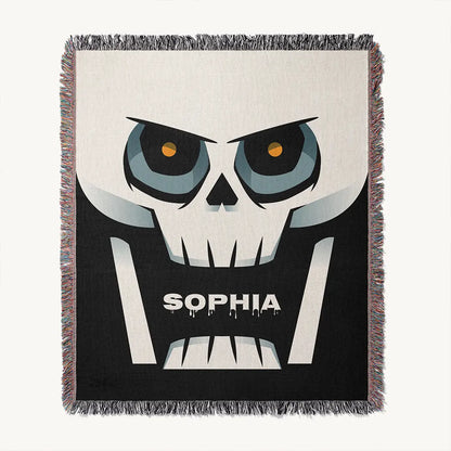Custom Halloween Name Blanket - Skull Shadow