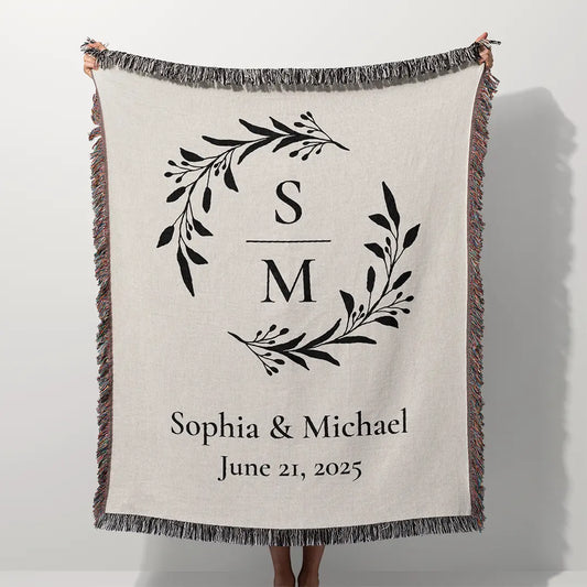 Custom Name Blanket For Couples - Timeless Love - White