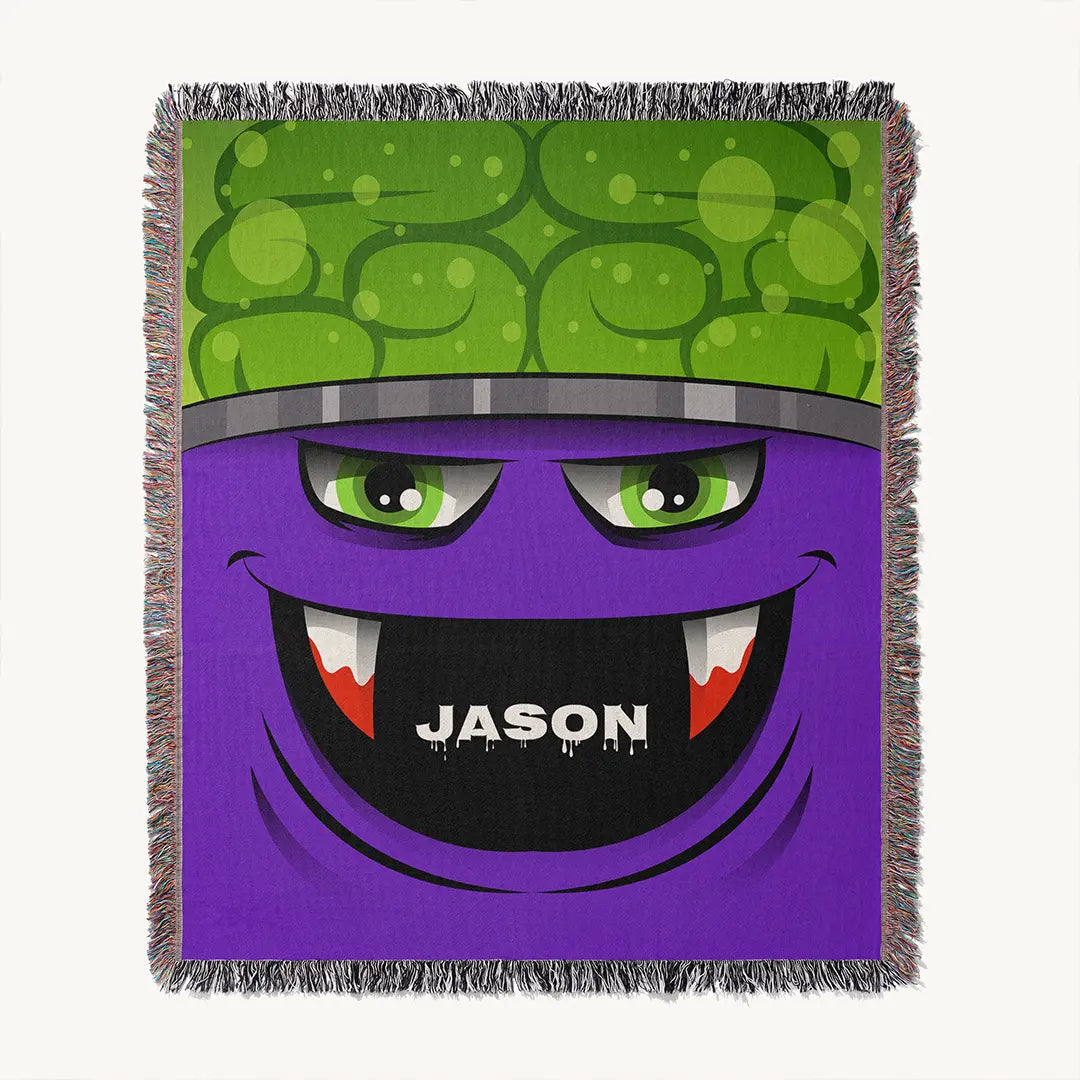Custom Halloween Name Blanket - Vampire Smile