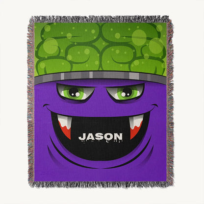 Custom Halloween Name Blanket - Vampire Smile