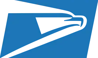Blue icon featuring the USPS logo on a transparent background.